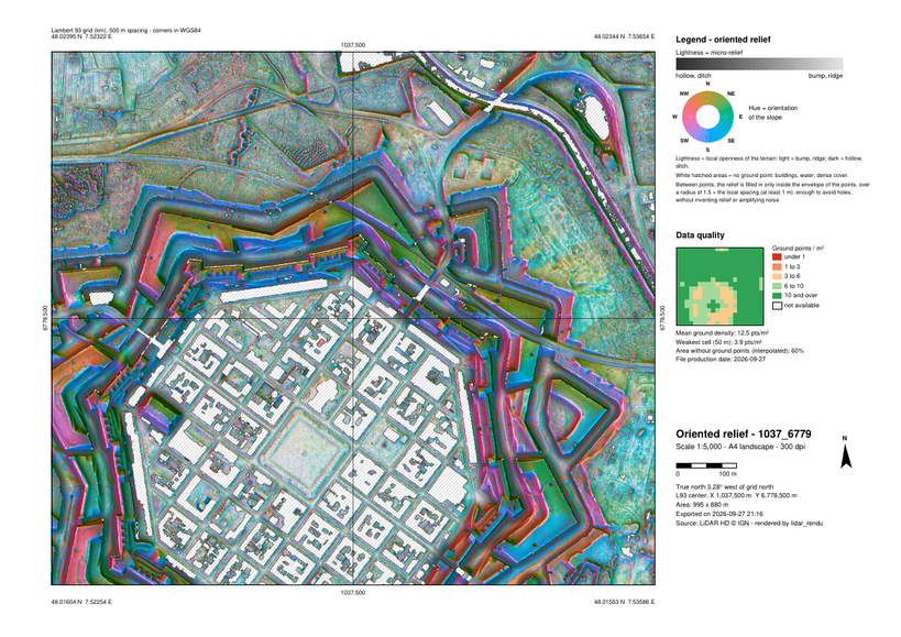 A4 PDF field sheet of Neuf-Brisach